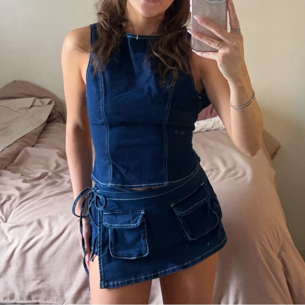 Stylish Blue Denim Set